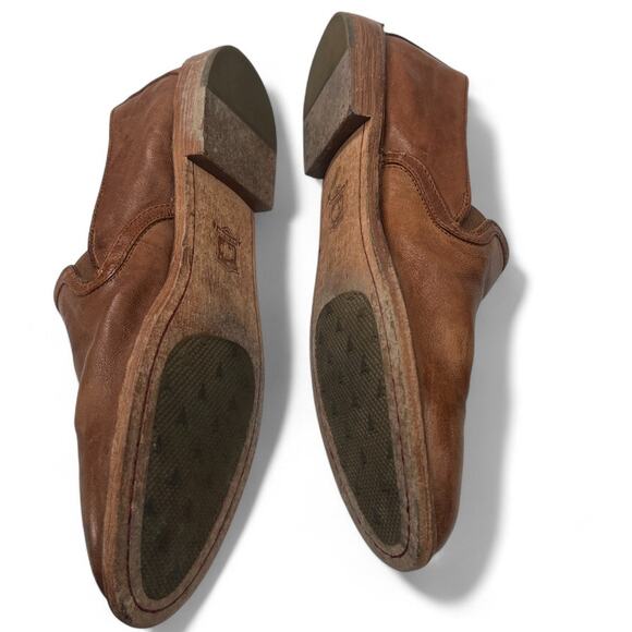 Trask 9  Ali Loafers Brown Leather Italian Sheepskin Handcrafted Women Flats - Picture 4 of 7